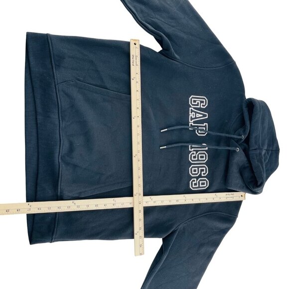 Gap 1969 Navy Blue Mens Hoodie Sweatshirt Large Cotton/Polyester Blend - Picture 2 of 6